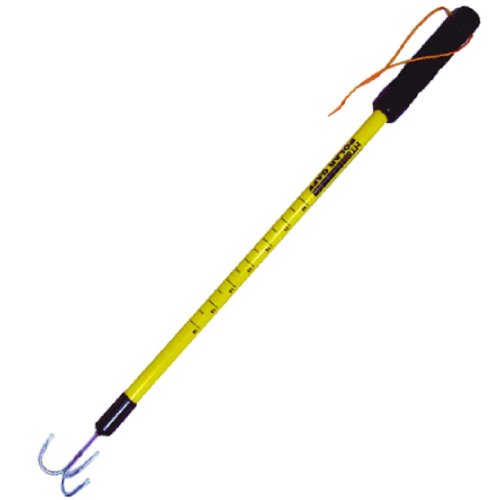 HT Enterprise Polar Gaff with Treble Hook and Ruler, Yellow, 24-Inch